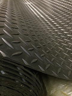 Shield Auctocare Checker Style Rubber Garage Flooring Matting| 4ft 9" (1.5 Metres) wide | Choose your own length in 2ft (foot) Lengths | 3mm Thick | A Grade |