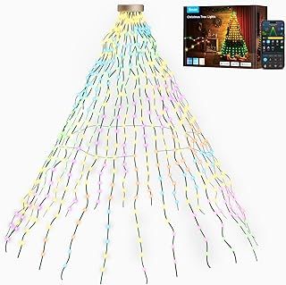 Govee Christmas Tree Lights, Smart 480 LEDs RGBIC Christmas Lights, 2M*24 Strips Smart String Lights Indoor, IP65 Waterproof, Music Sync, Voice Control, 60+ Scene Modes for Holiday Decor, Green Wire