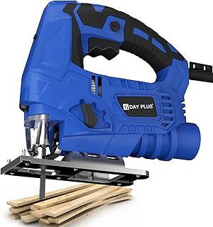 800W 230V Electric Jigsaw, 6 Speeds, Laser Guide, LED Light, Electric Saw to Cut Wood Wood Cutter Jigsaw, Quick Tool Free Blade Change, 100mm Wood Cutting, 10mm Steel Cutting, 30mm Plastic Cutting