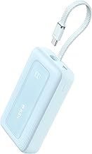 Anker Zolo Power Bank, 10,000mAh 30W High-Speed Portable Charger with Built-In USB-C Cable, Fast Charging Battery Pack for iPhone 16/16 Plus/16 Pro/16 Pro Max/15 Series, Galaxy, iPad, and More