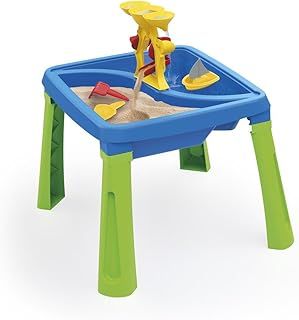 DOLU Sand and Water 3 in 1 Creativity Table From 2 Years Garden Toys Water Table For Children Sand Pit With Lid For Toddlers Messy Play Tray Play Toys Activity