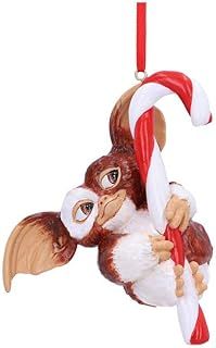 Nemesis Now Gremlins Gizmo Candy Cane Hanging Ornament, 10.5cm, Resin, Officially Licensed Gremlins Merchandise, Christmas Decoration, Cast in the Finest Resin, Hand-Painted