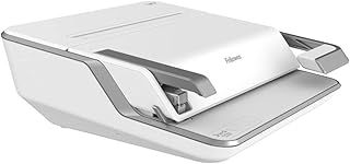 Fellowes Binding Machine for School Office Use - Lyra 21-Hole, 300 Sheet Manual Comb Binder - 3-in-1 Binding Centre with Built-in Stapler and Hole Puncher Can Staple and Hole Punch 30 Sheets - White