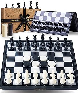 Jaques of London Magnetic Chess Set | Travel Chess Set | Folding Chess Board and Chess Pieces | Quality Chess Sets | Since 1795