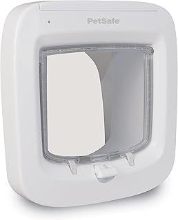 PetSafe, Microchip Activated Cat Flap, Exclusive Entry, Easy Install, 4 Way Manual Locking, Energy Efficient, Draught Excluder, Convenient - White