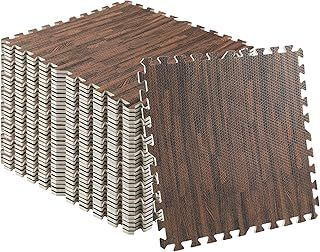 Trafagala 60 x 60cm 20PCS Wood Effect Large Foam Jigsaw Mats Thick Heavy Duty Gym Flooring Interlocking Floor Mats Eva Soft Foam Yoga Mat Tiles Rubber Stable for Gym Home Garage (20PCS)