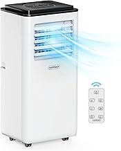 VonHaus Air Conditioner 7000 BTU – Portable Air Conditioning Unit, Dehumidifier Mode, Window Venting Kit, Remote Control, 5 Modes, 2 Speeds, 24hr Timer, LED Display, x4 Wheels, Carry Handle