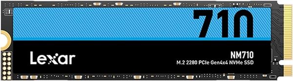 Lexar NM710 1TB SSD, M.2 2280 PCIe Gen4x4 NVMe Internal SSD, Up to 5000MB/s Read, 4500MB/s Write, Internal Solid State Drive for PC, Laptop, and Gamers (LNM710X001T-RNNNG)