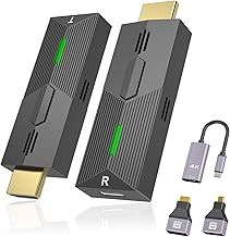 Wireless HDMI Transmitter and Receiver, 2.4G/5G HDMI Wireless 4K Decode 1080P Output Plug & Play for Streaming Video and Audio from Laptop/PC/TV Box to Monitor/TV/Projector (30m)