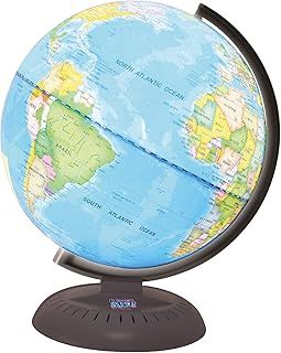 Science MAD! Light Up Globe For Kids - Learn About Planet Earth With Fun - Features Day and Night Settings, Arc Mount, Earth Rotation, 20cm Diameter, 6+ years, Blue,20 x 20 x 25 cm,SM53