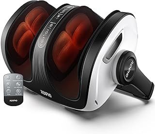 RENPHO Shiatsu Foot and Calf Massager with Heat, Remote Control, Deep-Kneading Rolling Technology, and Ergonomic Handle, Gifts for Women Men