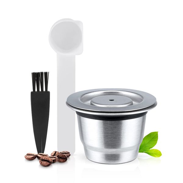 RECAFIMIL Reusable Nespresso Capsules Stainless Steel Refillable Coffee Pods Compatible for Nespresso Machine