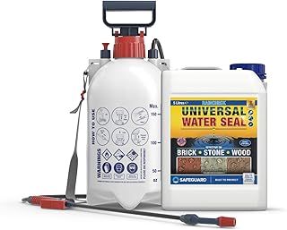 Raincheck Universal Water Seal (5 Litre & Sprayer) Breathable, Colourless, Exterior Brick, Wood and Stone Sealer