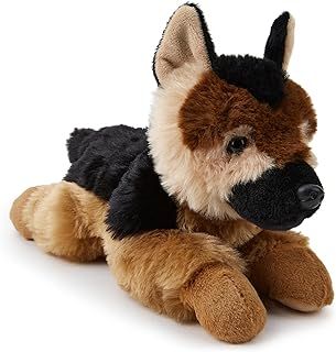 German Shepherd Plush Toy (28cm) - Faithful, Cuddly Dog, Eco-Friendly, Great for Playful Children, Recycled Material