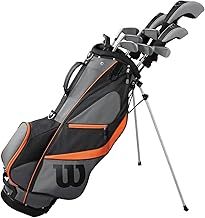 WILSON Golf 2019 Mens X31 Complete Steel Shaft Package Set Stand Bag - RH Steel Stand Bag Black/Grey/Orange