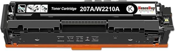 207A Black Toner Cartridge (With Chip) Compatible for HP 207A 207X for HP Color Laserjet Pro MFP M283fdw M255dw M282nw M283fdn M255nw M283 M255 M282 W2210A W2210X Printer Ink - Single Pack