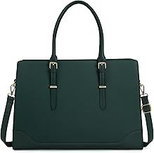 IGOLUMON Laptop Bags for Women 15.6 Inch Tote Bag Large Leather Ladies Handbags Shoulder Bags Designer Women's Totes for Work School Business Green