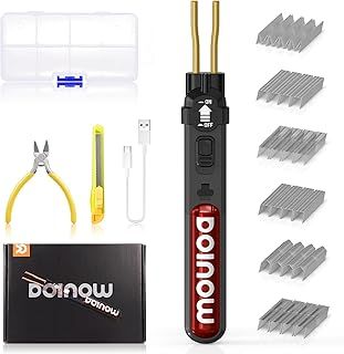 Cordless Plastic Welding Kit, 300pcs Plastic Welder Staples, On/Off Switch, USB-C Charging, Battery Powered Stapler Plastic Welder Repair Kit for Auto Bumper Plastics Repair
