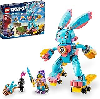 LEGO DREAMZzz 2-in-1 Izzie and Bunchu the Bunny Buildable Toy Rabbit Figure with Roller Skates, Imaginative Play Set Based on the TV Show, Animal Toys for Kids, Boys, Girls Aged 7+ 71453