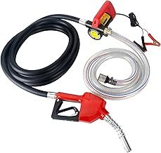 Diesel Transfer Pump 12V 175W Fuel Transfer Pump with Auto Shut-off Nozzle Hoses,Self Priming Fuel Transfer Extractor Pump Kit With Copper Motor and Low Noise