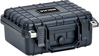 MEIJIA Waterproof Protective Case,Hard Camera Case with Customizable Foam, Elegant Black,Fit for Drones, Camera, Lens,10.62 x9.68x4.87inches