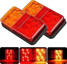 2PCS 12V LED Rear Tail Lights Trailer Lights Universal 10Leds Stop Brake Light Turn Signal Indicator Lamp for Caravan Van Boat Camper Truck Lorry Tractor