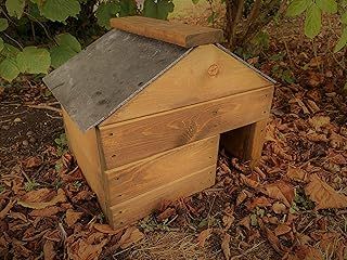 Hedgehog Hibernation Shelter Solid Wood Habitat Nest Box House Hut Predator Proof