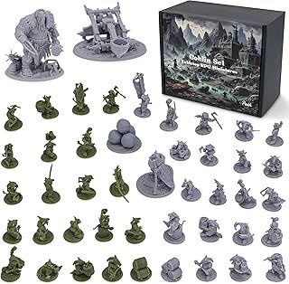 Path Gaming Fantasy Goblins Set - D&D RPG Miniatures, 28mm, Unpainted, Bulk, Tabletop