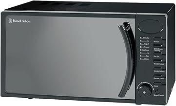 Russell Hobbs RHM1714B 17 Litre 700 W Black Digital Solo Microwave with 5 Power Levels, Digital Clock and Timer, 8 Auto Cook Menus, Automatic Defrost, Easy Clean