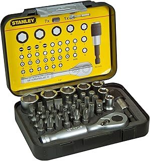 Bit & Socket Set of 39 + Ratchet Metric 1/4 Drive