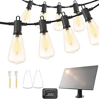 ZOTOYI Outdoor LED String Lights Mains Powered, 7M Garden String Lights, 12+1Pcs Vintage Bulbs(1 Spare), Waterproof IP65 Patio Festoon Lights for Backyard, Garden, Bistro, Café, Party, Wedding
