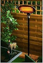 SENTIK® Patio Heater 2KW Free Standing Garden Heater Outdoor with Adjustable Height, 3 Power Settings, Tilting up-down Head, Instant Warmth, and Waterproof Design (Free Standing)