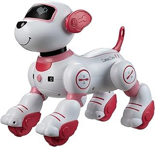 Warmiehomy Robot Toys for Boys Girls Kids Intelligent Robot Dog Remote Control Toy with Sing & Dance,Action Programm,Interactive Touch & Follow Function Toys for 5 6 7 8-12 year old Birthday Gift Red