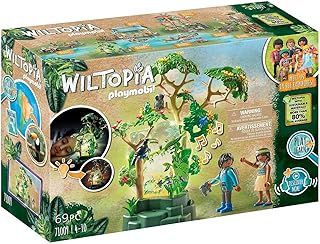 Playmobil Wiltopia 71009 Rainforest Nightlight with Toy Animals, Light and Sound, Sustainable Toy for Children Ages 4+