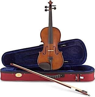 Stentor Student II Violin Outfit 1/2 Size, Violin for Intermediates & Kids 7+ with Wood Bow, Lightweight Carry Case & Accessories, Steel Core String Instrument, 1500E