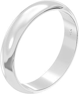 Aeon 925 Sterling Silver Court Wedding Ring – 3mm & 5mm | Comfort Fit for Men & Women | Sizes J-Z | Premium Quality for Life's Special Moments