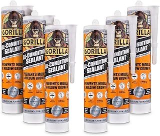 Gorilla 1144115 All Conditions Sealant Silicone Clear 295ml (Pack of 6)
