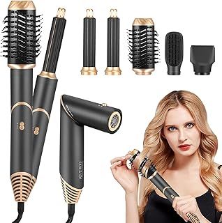 5 in 1 Hair Styler,Auto Hairstyler,Hot Air Brush for Hair Styling,Negative Ionic High-Speed Hot Air Brush for Volumizing, Drying and Rotating,Hairdryer Brush for All Hair Types