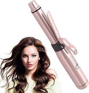 Curling Tong 19mm, USB Rechargeable Ceramic Curling Wand with 2 Adjustable Temperature and Quick Heat, Cordless Portable Travel Curling Tong with Double PTC Heating Element for Long and Short Hair