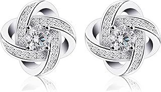 B.Catcher Earings for Woman Silver Earrings Studs Cubic Zirconia Gemini Sets