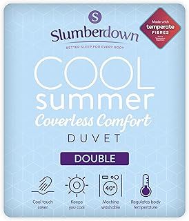 Slumberdown Cool Summer Double Duvet - Cooling Blanket for Hot Sleepers & Night Sweats, Lightweight Thin Coverless Duvet to Keep You Cool - Soft & Breathable, Hypoallergenic, Washable (200 x 200cm)