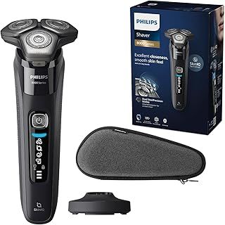 Philips Shaver Series 8000 Wet and Dry Electric Shaver for Men with SkinIQ (Model S8696/35)