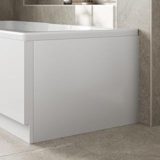 Modern 750mm End Acrylic Bath Panel Panels for Bathroom Baths Soaking Tubs, Easy to Cut, White Gloss