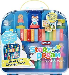 little tikes Story Dream Machine Show & Go Storage Case, Storytime, Books, Audio Play, Character, Carry Case, Gift and Toy for Toddlers and Kids Girls Boys Ages 3+