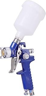 Mini Spray Gun, Air Spray Gun 125CC Cup Paint Sprayer, 0.8mm/1.0mm Spray Paint Nozzle for Auto Parts, Furniture, Fences, Ideal Tool (0.8mm)