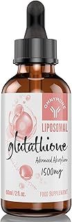 Liposomal Glutathione 1500mg, Oral Glutathione Liquid, Glutathione Supplement with Vitamin C & Hyaluronic Acid, Superior Absorption, 60 ml