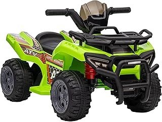 HOMCOM 6V Kids Electric Ride on Car Toddlers Quad Bike ATV Toy With Music for 18-36 months Green