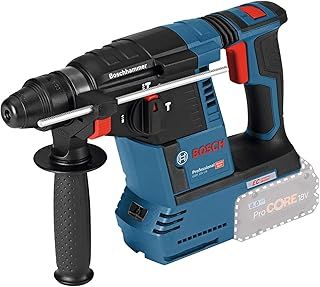 Bosch Professional 18V System Cordless Rotary Hammer GBH 18V-26 (SDS Plus, incl. Aux. Handle, Machine Cloth, Depth Stop 210mm, without battery/charger)