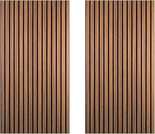 DecorAndDecor Acoustic Slat Wood Wall Panel and Ceiling Panelling Decorative 3D MDF 120 x 60 Walnut - 2 Pack