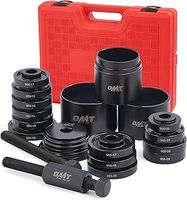 Orion Motor Tech Wheel Bearing Puller Tool Set for Front Wheel Drive Bearing Removal & Installation, 24pc Automotive Bearing Press Kit with Sliding Screws Universal Bushings Sleeves Storage Case, Red